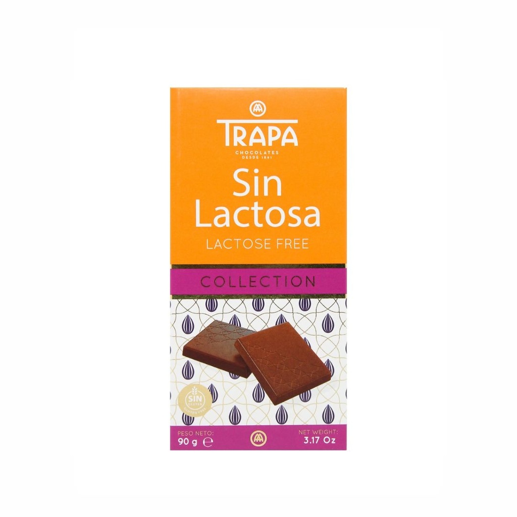 Молочний шоколад Trapa Sin Lactosa без лактози, 90г 15шт/ящ