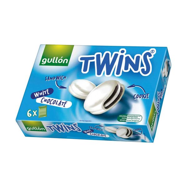 Печиво GULLON Twins сендвіч в білому шоколаді, 252 г, 9 шт/ящ