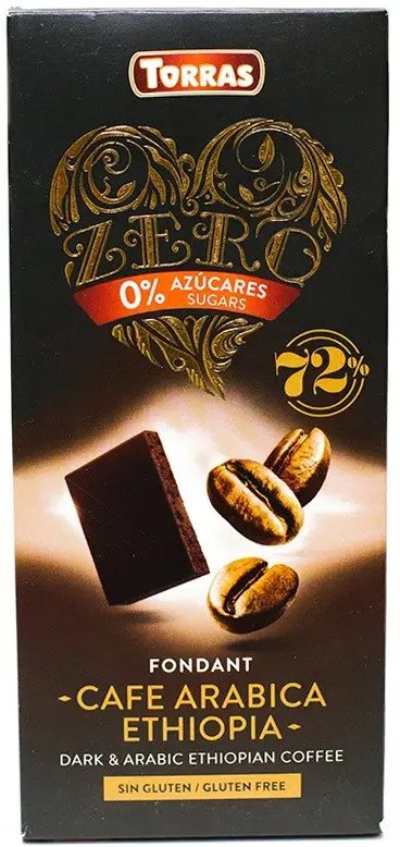 Шоколад Torras Zero какао і кава 100гр 12шт/ящ