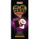 67 шоколад Torras Zero чорний з кокосом без цукру 125 г, 12шт/ящ