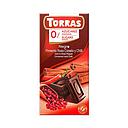 527 Шоколад Torras чорний з рожевим перцем, корицею та чилі без цукру 75 г, 12 шт/ящ, шт