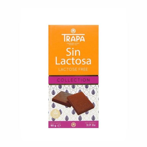 Молочний шоколад Trapa Sin Lactosa без лактози, 90г 15шт/ящ